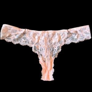*3 for $30!* Victoria’s Secret Dream Angels Light Orange Sorbet Lace Thong S